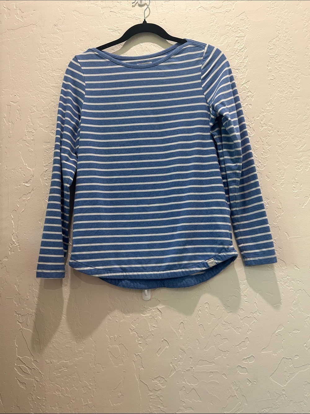 Fat Face Blue and White Striped Crew Neck Top